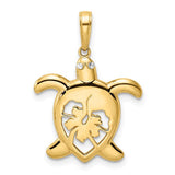14k-and-white-rhodium-diamond-cut-floral-turtle-pendant-SolomonJeweler-Wichita-KS-CustomJewelry