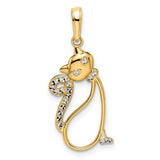 14k-and-white-rhodium-diamond-cut-cat-pendant-SolomonJeweler-Wichita-KS-CustomJewelry