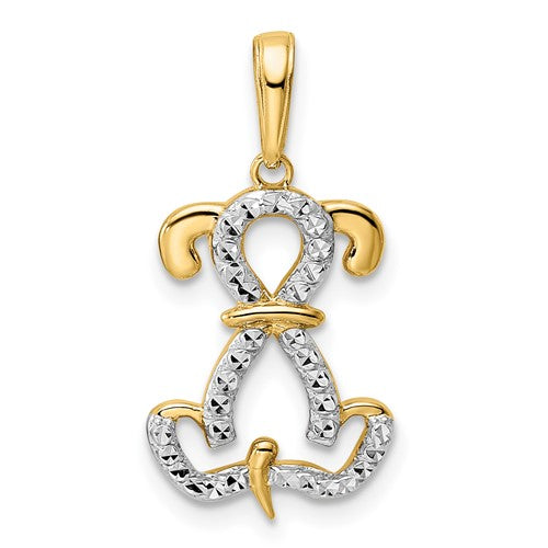 14k-and-white-rhodium-diamond-cut-sitting-puppy-pendant-SolomonJeweler-Wichita-KS-CustomJewelry