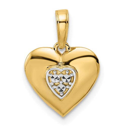 14k-and-white-rhodium-d-iamond-cut-puffy-heart-pendant-SolomonJeweler-Wichita-KS-CustomJewelry