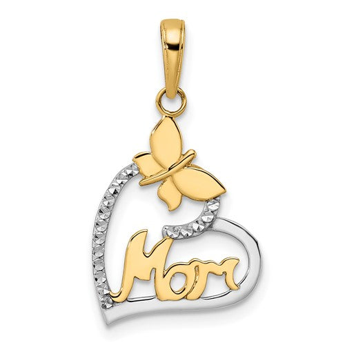 14k-w-white-rhodium-diamond-cut-butterfly-mom-in-heart-pendant-SolomonJeweler-Wichita-KS-CustomJewelry