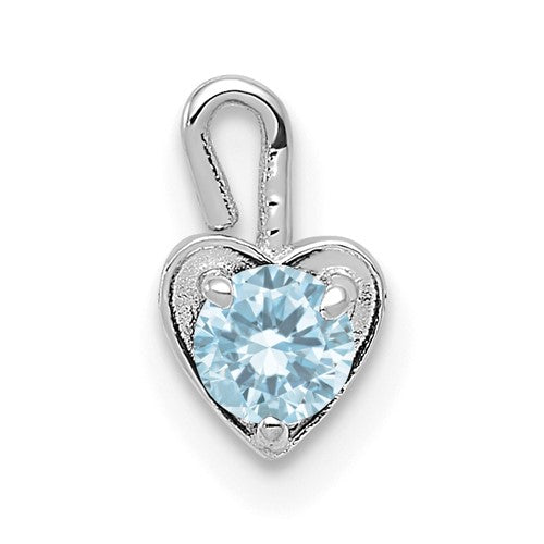 14k-white-gold-march-synthetic-birthstone-heart-charm-SolomonJeweler-Wichita-KS-CustomJewelry