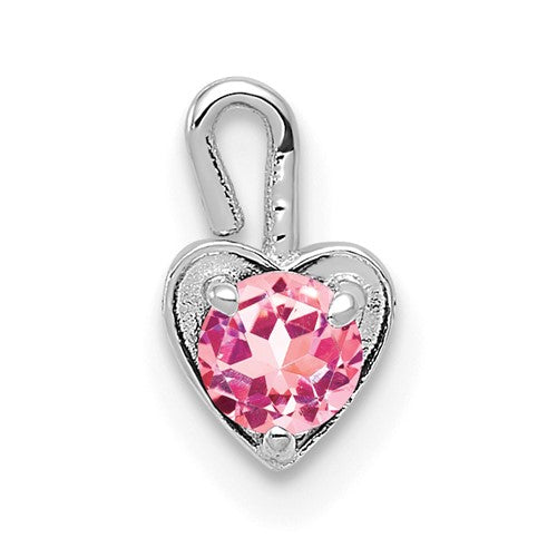 14k-white-gold-october-synthetic-birthstone-heart-charm-SolomonJeweler-Wichita-KS-CustomJewelry