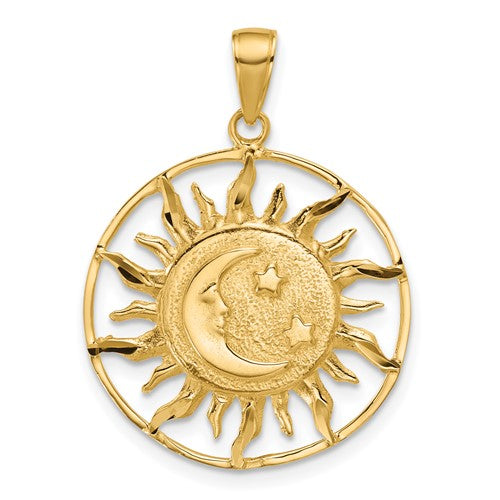 14k-diamond-cut-sun-with-moon-and-stars-charm-SolomonJeweler-Wichita-KS-CustomJewelry