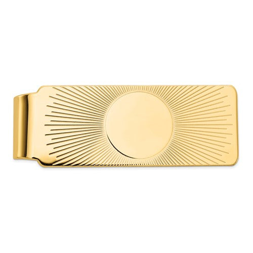 14k-mens-sunburst-design-money-clip-SolomonJeweler-Wichita-KS-CustomJewelry
