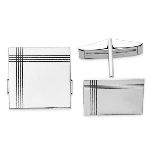 14k-wg-mens-square-w-line-design-cuff-links-SolomonJeweler-Wichita-KS-CustomJewelry