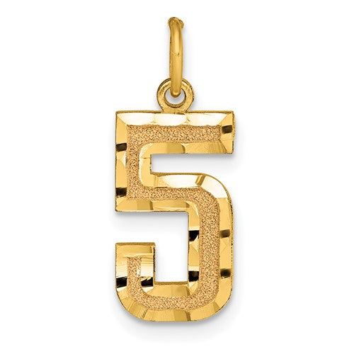 14k-medium-diamond-cut-number-5-charm-SolomonJeweler-Wichita-KS-CustomJewelry
