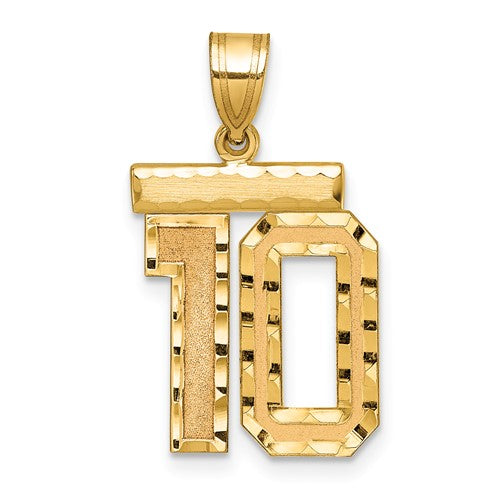 14k-medium-diamond-cut-number-10-charm-SolomonJeweler-Wichita-KS-CustomJewelry