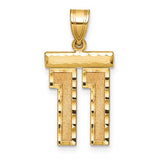 14k-medium-diamond-cut-number-11-charm-SolomonJeweler-Wichita-KS-CustomJewelry