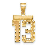 14k-medium-diamond-cut-number-13-charm-SolomonJeweler-Wichita-KS-CustomJewelry