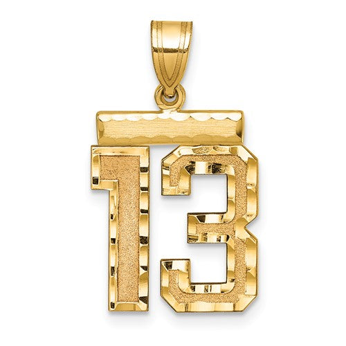 14k-medium-diamond-cut-number-13-charm-SolomonJeweler-Wichita-KS-CustomJewelry