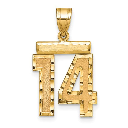 14k-medium-diamond-cut-number-14-charm-SolomonJeweler-Wichita-KS-CustomJewelry