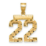 14k-medium-diamond-cut-number-22-charm-SolomonJeweler-Wichita-KS-CustomJewelry