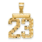 14k-medium-diamond-cut-number-23-charm-SolomonJeweler-Wichita-KS-CustomJewelry