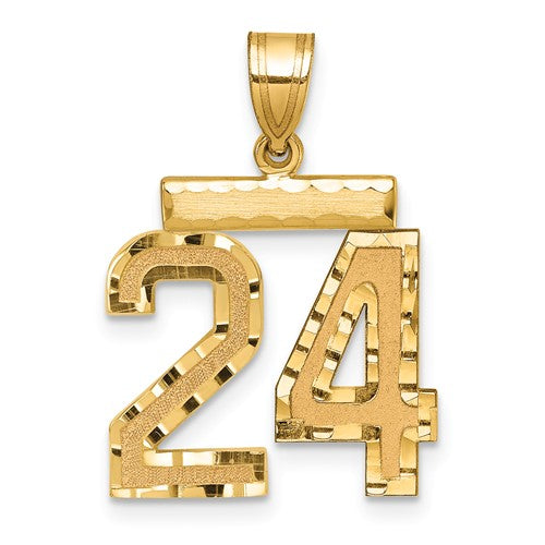 14k-medium-diamond-cut-number-24-charm-SolomonJeweler-Wichita-KS-CustomJewelry