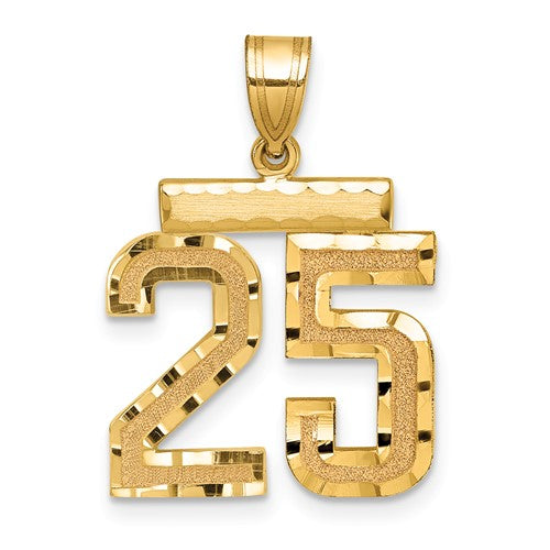 14k-medium-diamond-cut-number-25-charm-SolomonJeweler-Wichita-KS-CustomJewelry