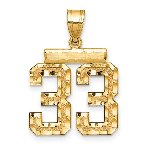 14k-medium-diamond-cut-number-33-charm-SolomonJeweler-Wichita-KS-CustomJewelry