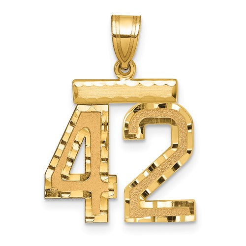 14k-medium-diamond-cut-number-42-charm-SolomonJeweler-Wichita-KS-CustomJewelry