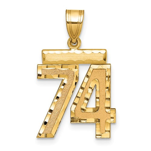 14k-medium-diamond-cut-number-74-charm-SolomonJeweler-Wichita-KS-CustomJewelry