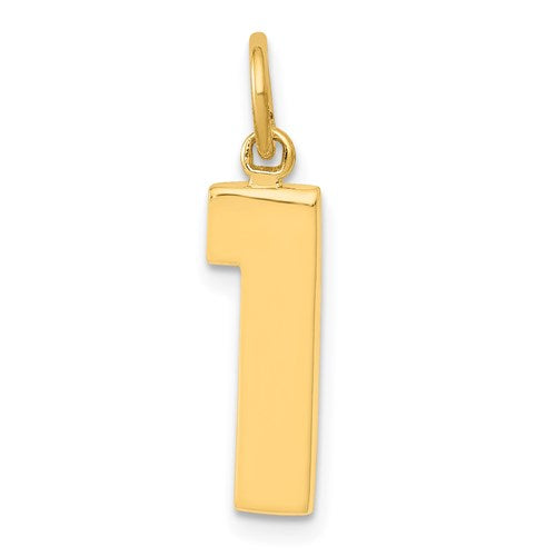 14k-medium-polished-number-1-charm-SolomonJeweler-Wichita-KS-CustomJewelry