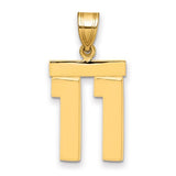 14k-medium-polished-number-11-charm-SolomonJeweler-Wichita-KS-CustomJewelry