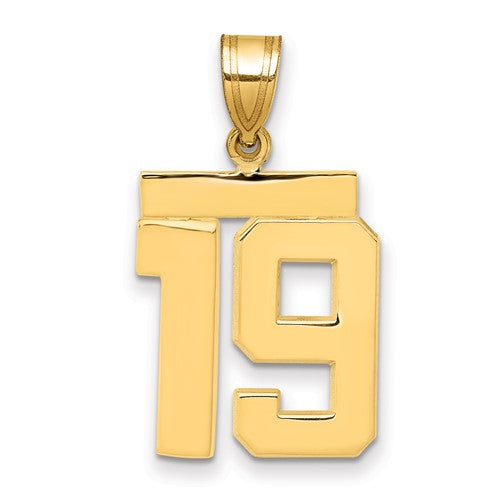 14k-medium-polished-number-19-charm-SolomonJeweler-Wichita-KS-CustomJewelry
