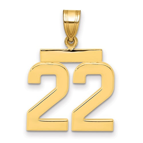 14k-medium-polished-number-22-charm-SolomonJeweler-Wichita-KS-CustomJewelry