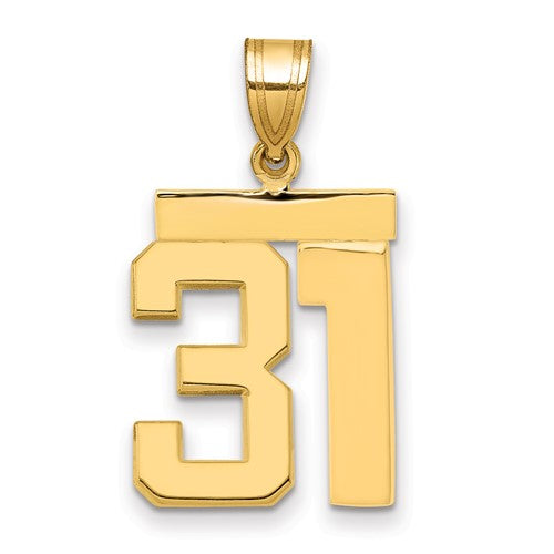 14k-medium-polished-number-31-charm-SolomonJeweler-Wichita-KS-CustomJewelry