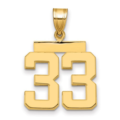 14k-medium-polished-number-33-charm-SolomonJeweler-Wichita-KS-CustomJewelry