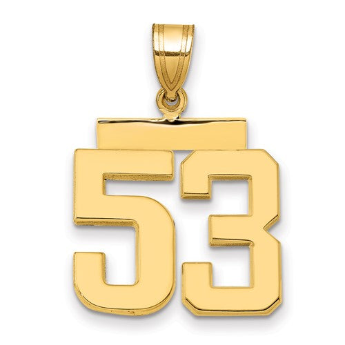 14k-medium-polished-number-53-charm-SolomonJeweler-Wichita-KS-CustomJewelry