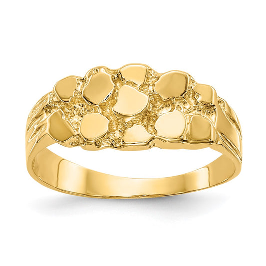 14K Yellow Gold Nugget Ring - Solomon Jewelers
