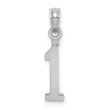 14kw-polished-number-1-pendant-SolomonJeweler-Wichita-KS-CustomJewelry