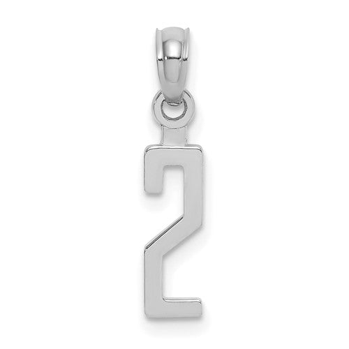 14kw-polished-number-2-pendant-SolomonJeweler-Wichita-KS-CustomJewelry
