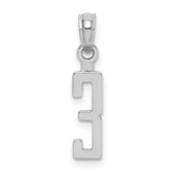 14kw-polished-number-3-pendant-SolomonJeweler-Wichita-KS-CustomJewelry