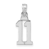 14kw-polished-number-11-pendant-SolomonJeweler-Wichita-KS-CustomJewelry