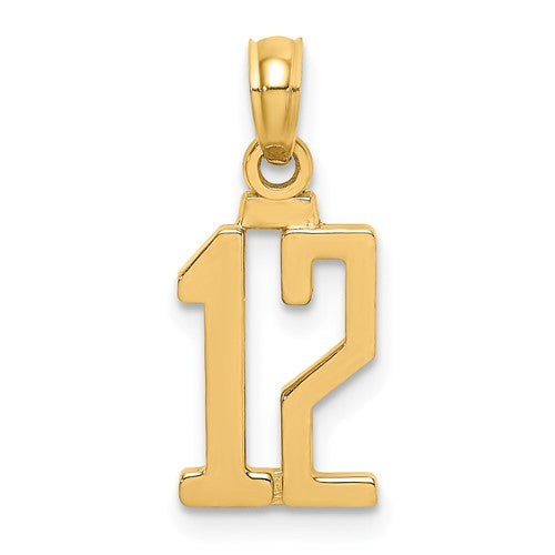 14k-polished-number-12-pendant-SolomonJeweler-Wichita-KS-CustomJewelry