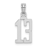 14kw-polished-number-13-pendant-SolomonJeweler-Wichita-KS-CustomJewelry