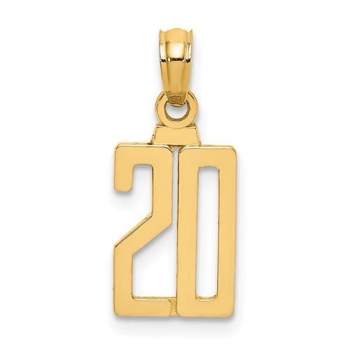 14k-polished-number-20-pendant-SolomonJeweler-Wichita-KS-CustomJewelry