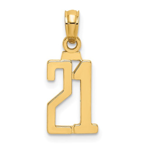 14k-polished-number-21-pendant-SolomonJeweler-Wichita-KS-CustomJewelry
