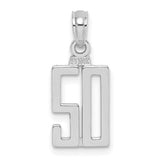 14kw-polished-number-50-pendant-SolomonJeweler-Wichita-KS-CustomJewelry