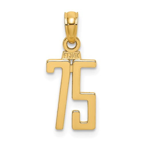 14k-polished-number-75-pendant-SolomonJeweler-Wichita-KS-CustomJewelry