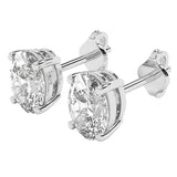 1 CT. T.W. Oval Shaped Certified Lab Diamond Solitaire Stud Earrings (VS1-E)