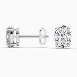 1 CT. T.W. Oval Shaped Certified Lab Diamond Solitaire Stud Earrings (VS1-E)