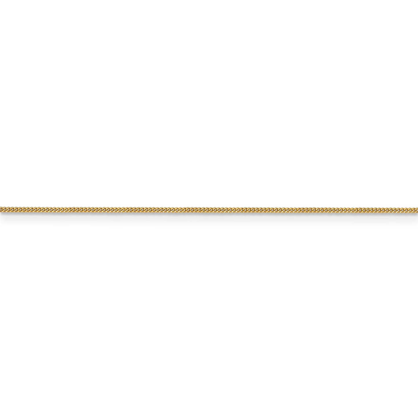 14k .9mm Curb Pendant Chain - Solomon Jewelers