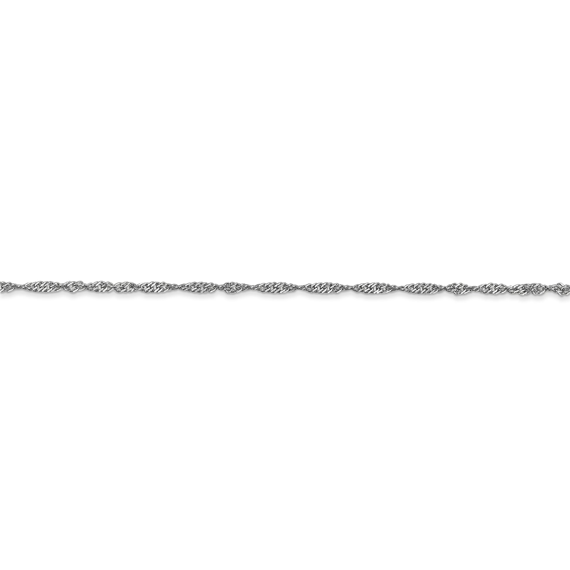 14k WG 1.4mm Singapore Chain - Solomon Jewelers