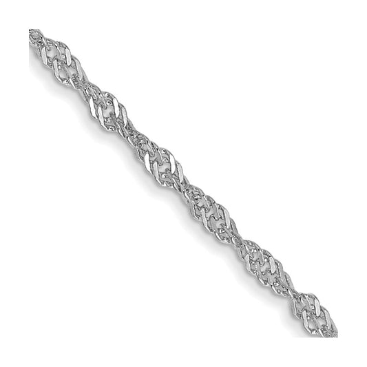 14k WG 1.4mm Singapore Chain - Solomon Jewelers