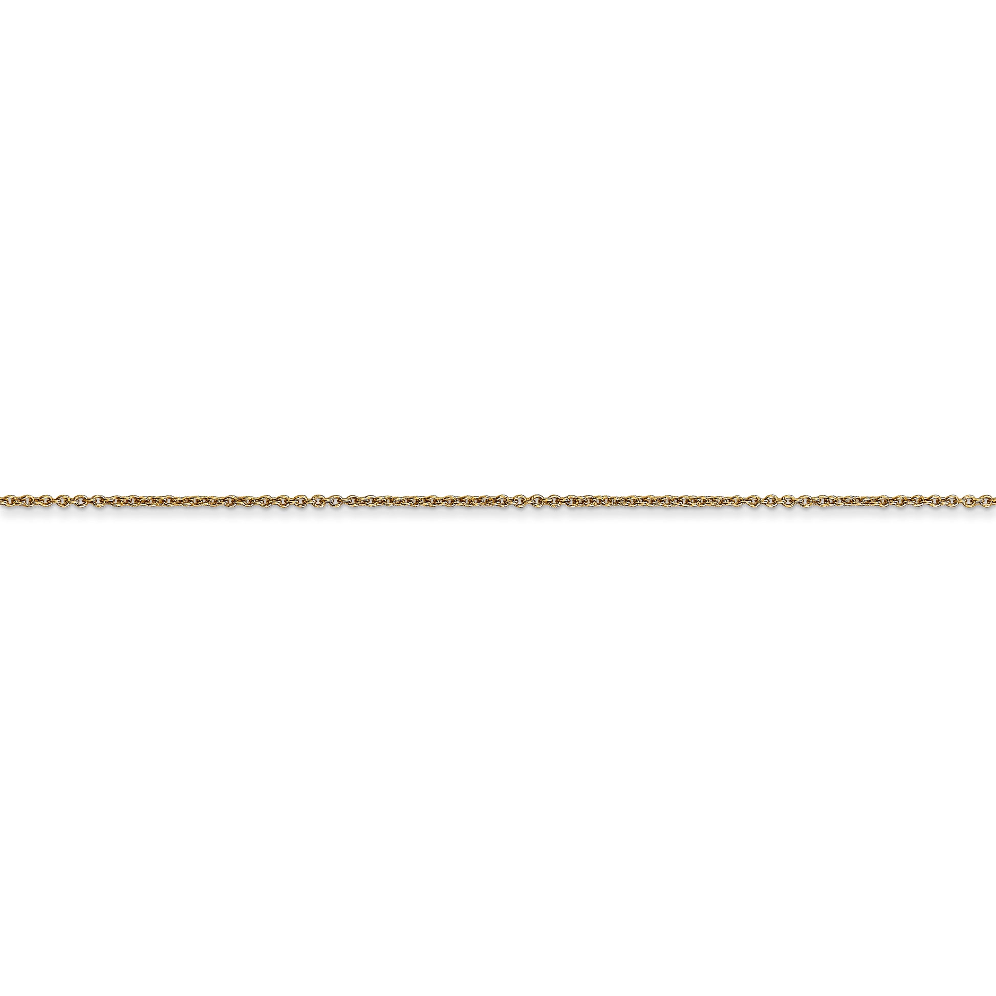 14k .75mm Round Open Link Cable Chain - Solomon Jewelers