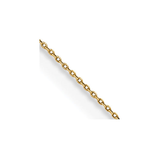 14k .75mm Round Open Link Cable Chain - Solomon Jewelers