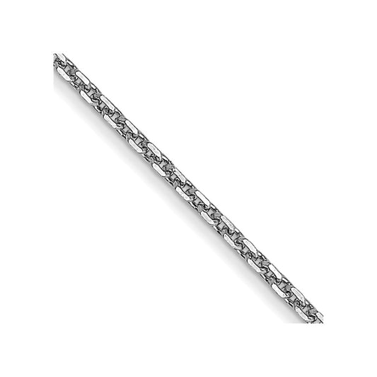 14k WG .95mm D/C Cable Chain - Solomon Jewelers