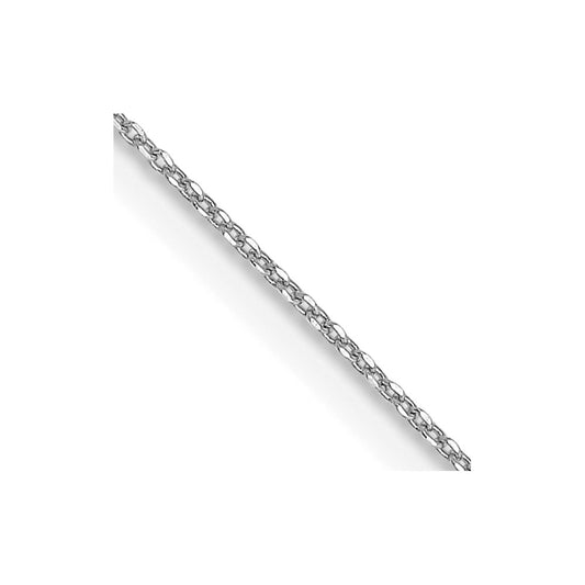 14k WG .6mm D/C Round Open Link Cable Chain - Solomon Jewelers